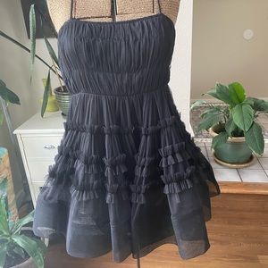 Lace & Beads Black tulle dress